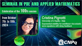 PLENARY TALK BY CRISTINA PIGNOTTI-SESSION 100