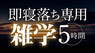 【睡眠導入】即寝落ち専用雑学5時間【合成音声】