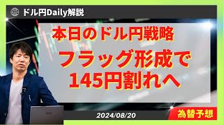 【ドル円】フラッグから145円割れへ！？【FX 為替予想】