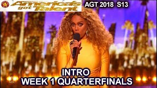 INTRO QUARTERFINALS Week 1 America's Got Talent 2018 Live Shows - AGT Season 13 S13E11