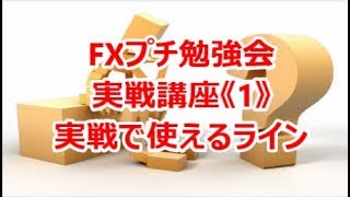 FXプチ勉強会　実戦講座《1》実戦で使えるライン