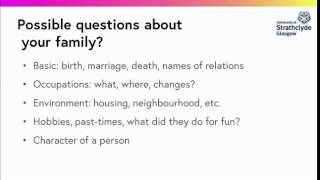 Questions to ask your family when researching your family tree