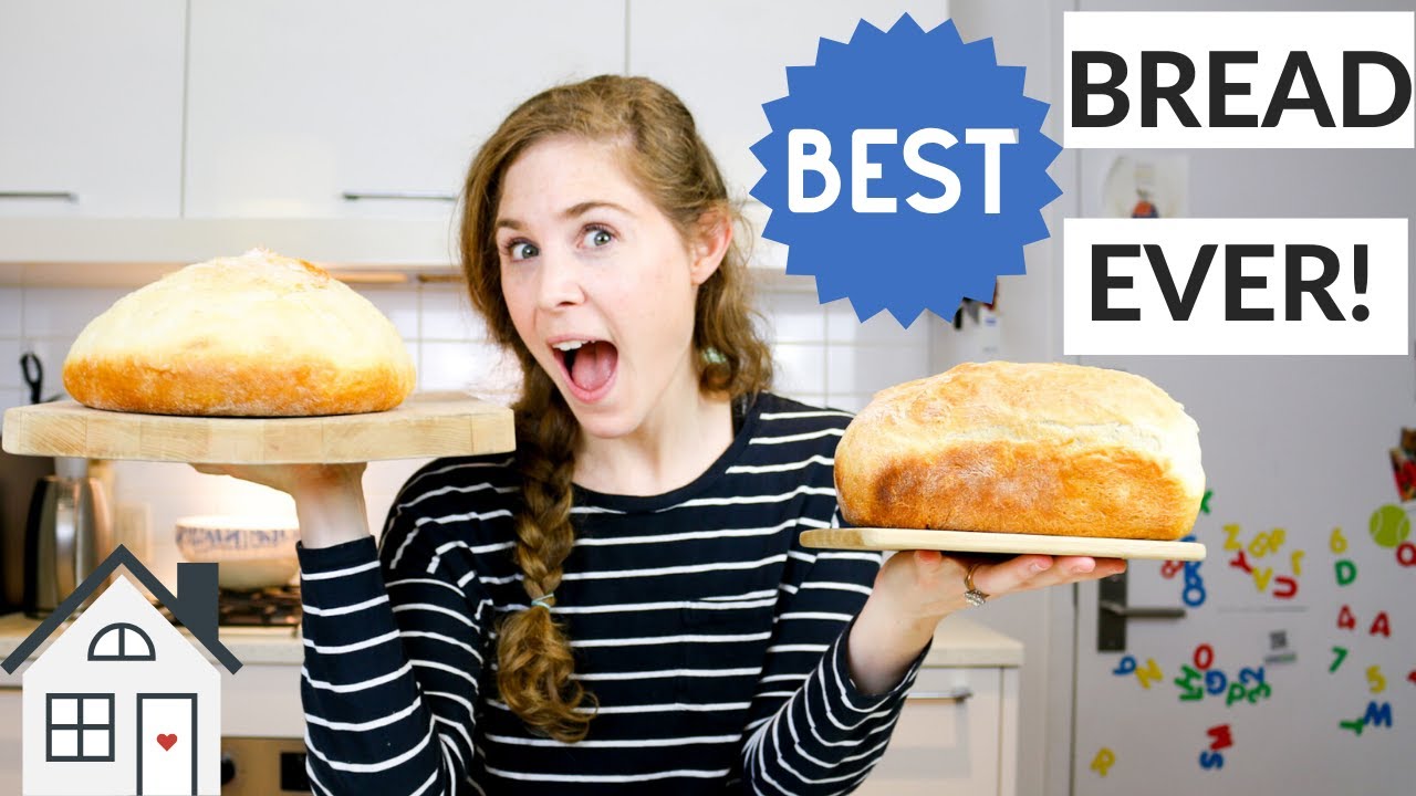 How To Make SUPER EASY DELICIOUS HOMEMADE BREAD - Only 4 Ingredients ...