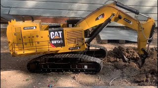 CAT 6015B dig test and site transportation logistics. Pt-2. Rc construction. Hg P802 hauls 100lbs.