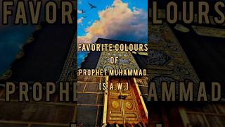 Favorite Colours Of Prophet Muhammad [S.A.W.]❤ Pt-1 ☪️ #shorts #muhammadﷺ #favorite
