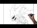 how to draw deku masked step by step my hero academia