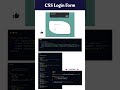 login page html css(javascript) | login form using html css javascript | form validation