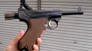 Maruzen Luger P08 Shell Ejecting Spring blowback airsoft gun マルゼン 押し込みコッキング カート式 ルガーP08