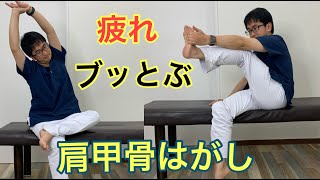 夏バテ解消！疲れぶっ飛ぶ【3分】肩甲骨はがし！ストレッチ効果抜群、呼吸も深くなり疲労も回復する。