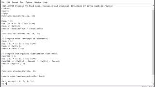 PHP Program To find mean, variance and standard deviation of given numbers
