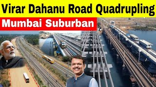 Virar Dahanu Road Quadrupling | Mumbai Suburban Rail Extention Project | 4 Lines Virar To Dahanu