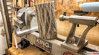 woodturning walnut vase and epoxy resin