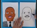 How to draw Dr. Martin Luther King Jr step by step @artmakeslifemeri