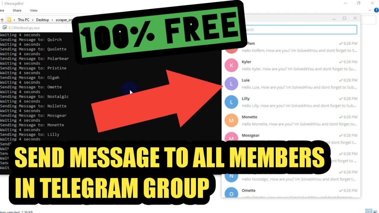 How To Send Direct Message To All Members In Telegram Group - YouTube