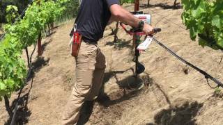 V4U- Planting Grapevines Fast With A One Man Auger Part 1