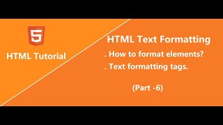 HTML Text Formatting Part - 6 | HTML Tutorial