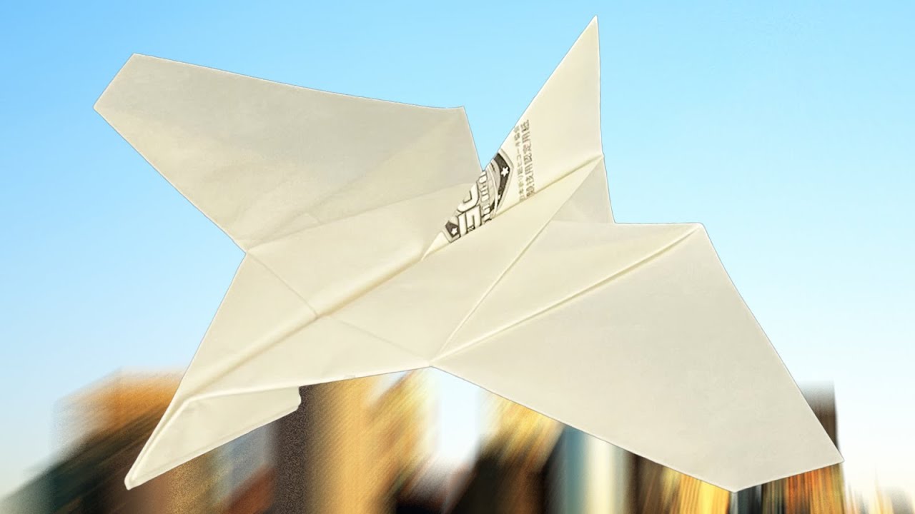 How To Make A Paper Airplane "KINGFISHER" [Tutorial] | Takuo Toda - YouTube