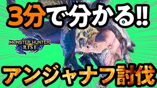 【初心者必見】”簡単テク”攻撃リズムを掴む！周回しようぜ！アンジャナフの倒し方を3分で徹底解説！ #モンハンライズ​ #MHR​ #攻略​ #解説​