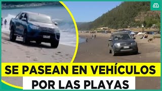 Turistas ya no aguantan a los imprudentes: Sujetos se pasean en vehículos a las playa