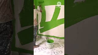 Loud Lime colour Paint #shorts #viral #trending #painting #art #wallpaint #design #work #yt #reels