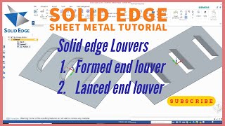 solid edge sheet metal tutorial | louver feature | solid edge louver command