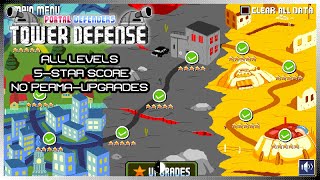 PORTAL DEFENDERS Tower Defense - All Levels - 5 Star - No Perma-Upgrades