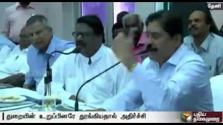 Member of State Minority Commission found sleeping during the commission's meeting at Theni