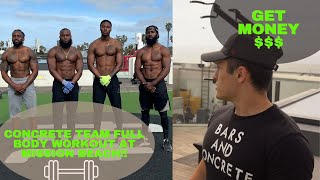 CONCRETE TEAM FULL BODY WORKOUT AT MISSION BEACH SAN DIEGO 🏝🏝
