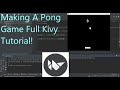 Creating Pong Game App Full Tutorial [python language 2023]