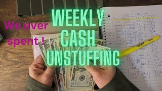 We Over Spent | Taking Money back to the bank | Cash Unstuffing January week 4 #cashplanning #debt