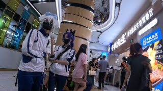 街拍廣州，遊玩动漫星城打卡，靓妹學生妹cosplay假期游玩熱情！Guangzhou, Anime Star City, Play