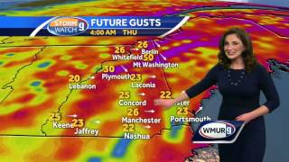 Wind gusts continue as temperatures fall overnight