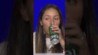 🍻 Jessica Pegula after a tough day at the office #shorts | 2022 US Open | Eurosport tennis