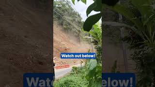 Storm causes huge landslide