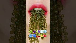 @Sunny_EATING_ Sea grapes, Tanghulu eating asmr (sped up)