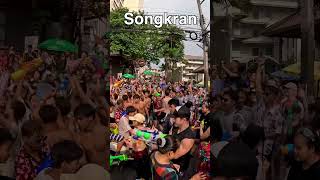 Songkran Water Festival  Chiang Mai Thailand 4K