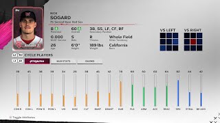 【MLBTheShow24Stats/メジャーリーグ選手能力】 RedSox3A 75 Nick Sogard レッドソックス3A ニック・ソガード選手