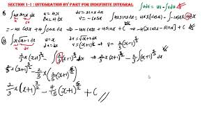 Integration By Parts For Indefinite Integral