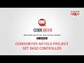 Codeigniter Article Project - Set Base Controller