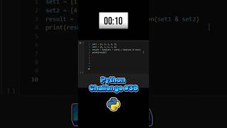 Can You Solve This Python Set Puzzle? ๐ #PythonChallenge