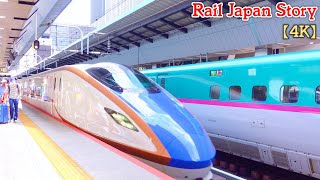 TOKYO Station of the bullet trains. Colorful Shinkansen arriving \u0026 departing | Train Japan