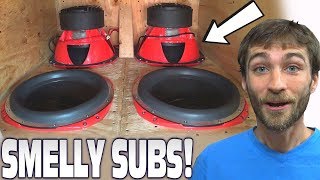 SMELLY Subwoofers on BLAST... 4 Orion HCCA Car Audio SUBS \u0026 Custom Bandpass Subwoofer Box Build