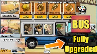 Hill Climb Racing 2 New Vehicle BUS Fully Upgraded Gameplay (Update 1.7.0)