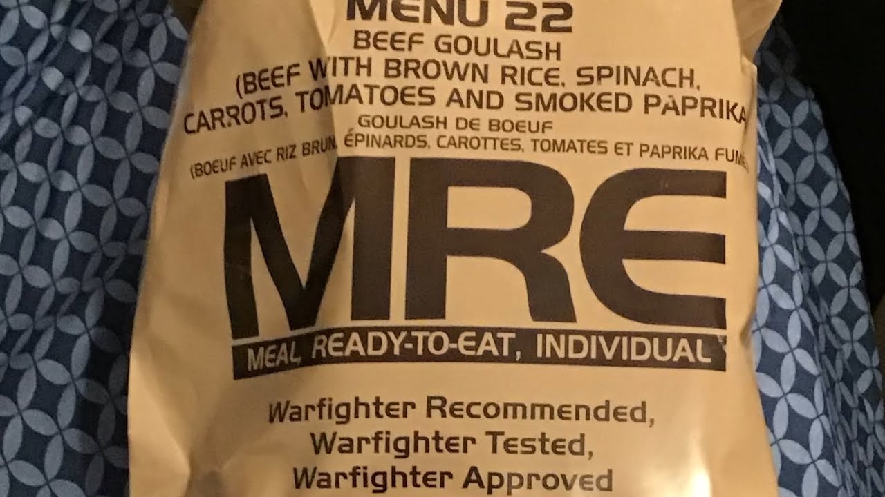 MRE Menu 22 Beef Goulash Taste Review - YouTube