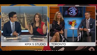 WARRIORS: KPIX 5 anchors Make NBA Finals Bet With Toronto Station