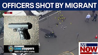 NYPD officers shot by moped-riding migrant  | LiveNOW from FOX