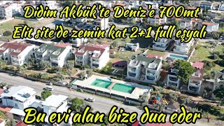 Didim Akbük'te merkezi konumda bahçekat, 2+1 full eşyalı geniş daire bu evi alan bize dua eder