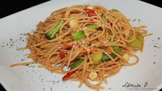 Stir- Fried Vegetable And Spaghetti Recipe | Vegan Friendly Pasta Dish | Episode 131