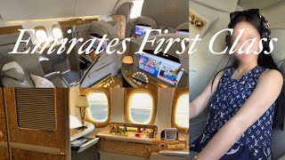 eng) 에미레이트 퍼스트 클래스 리뷰✈️| Emirates B777-300ER First Class Review (Dubai to Maldives)| 퍼스트 클래스 라운지