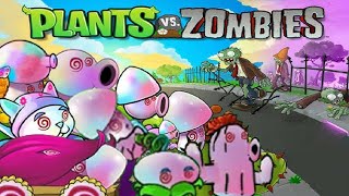 99 Scaredy Shroom vs 99 Hypno Shroom vs Gargantuar - Plants vs Zombies Hack